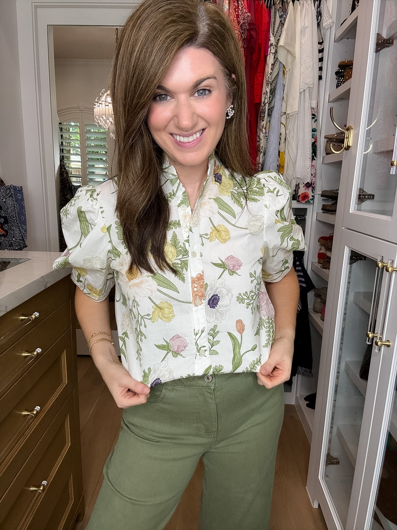 Petal and Fern Top in Cream