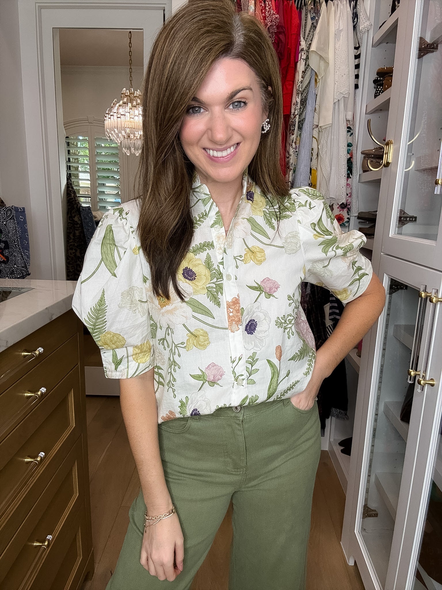 Petal and Fern Top in Cream