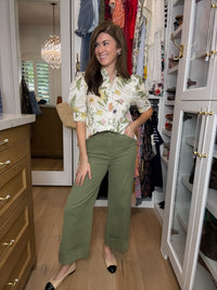 Petal and Fern Top in Cream
