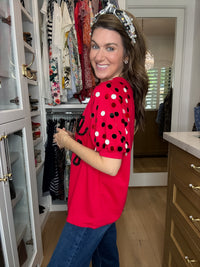 Bring the Spirit Top in Red/Black *Final Sale*