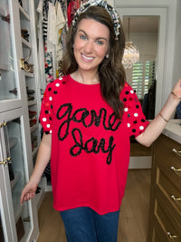 Bring the Spirit Top in Red/Black *Final Sale*
