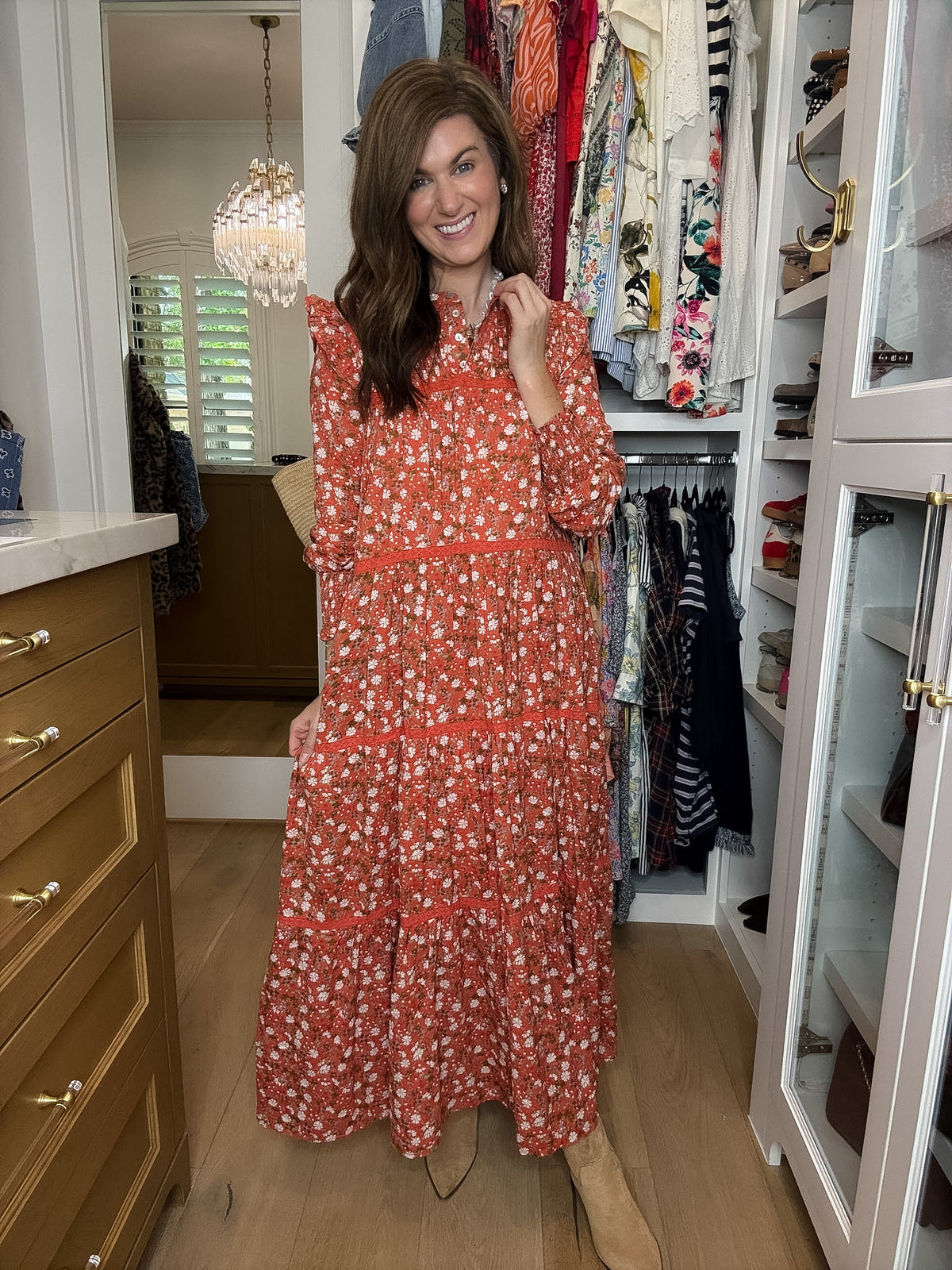 Autumn Keepsake Floral Maxi Dress
