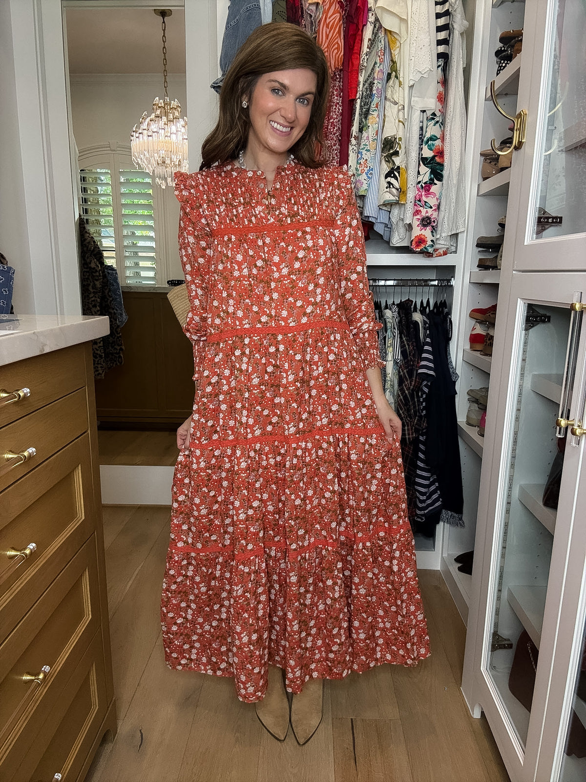Autumn Keepsake Floral Maxi Dress