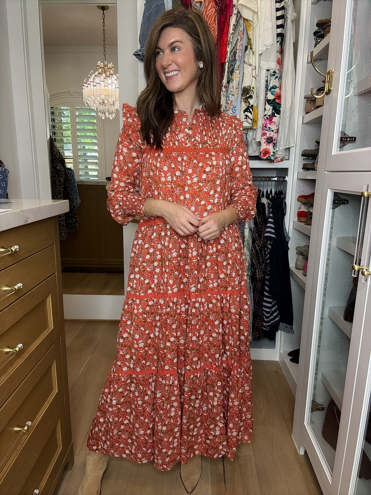 Autumn Keepsake Floral Maxi Dress