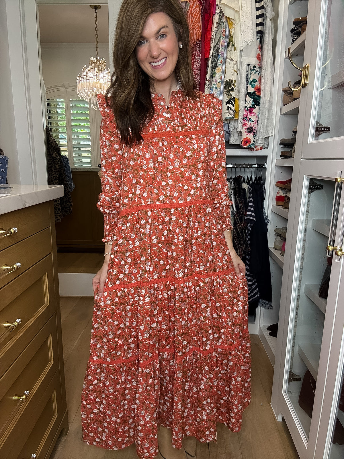 Autumn Keepsake Floral Maxi Dress
