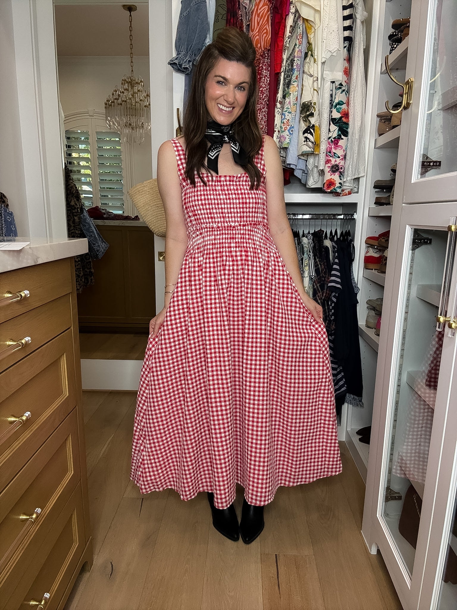 Sweet Tradition Gingham Maxi Dress