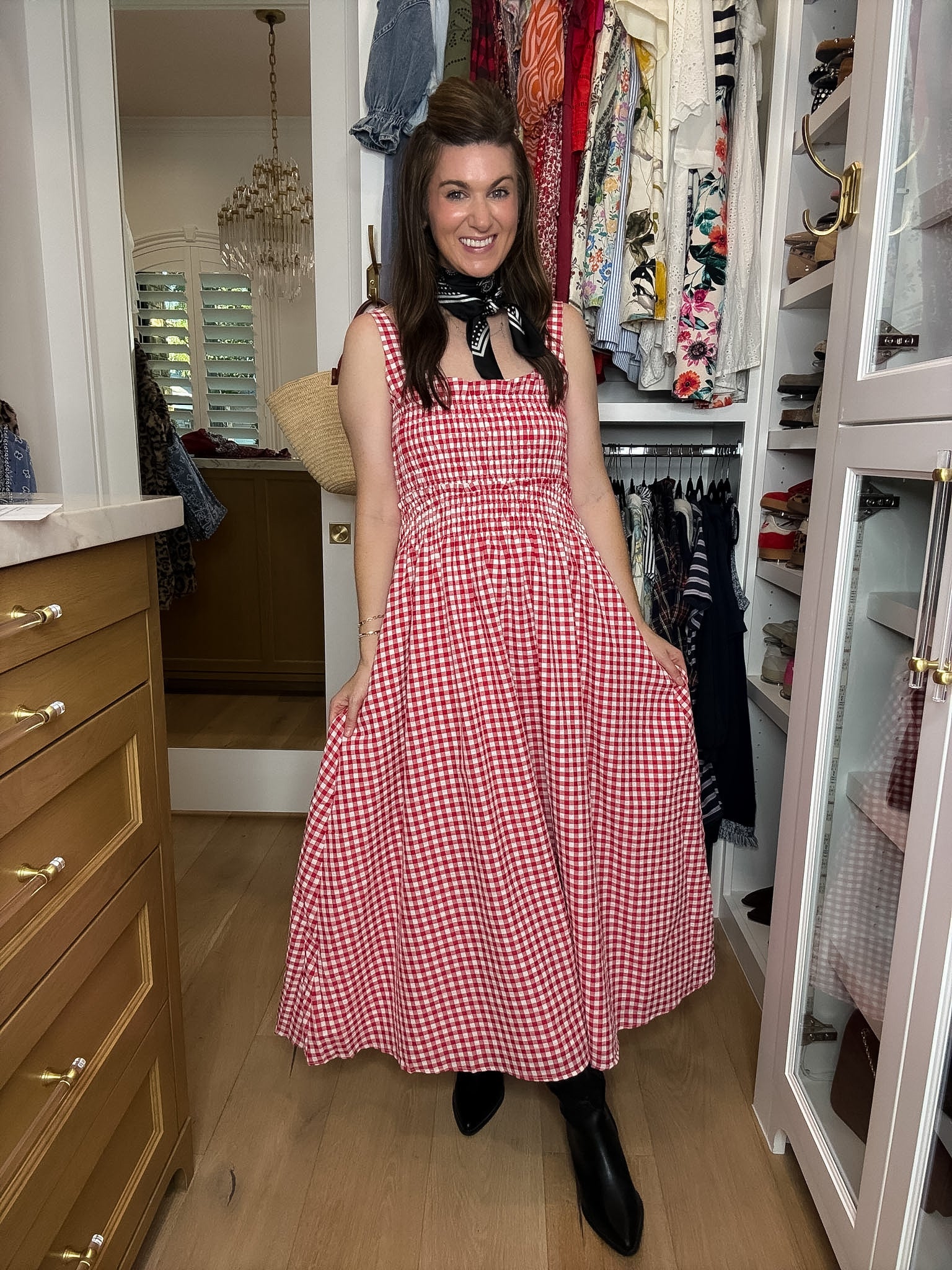 Sweet Tradition Gingham Maxi Dress