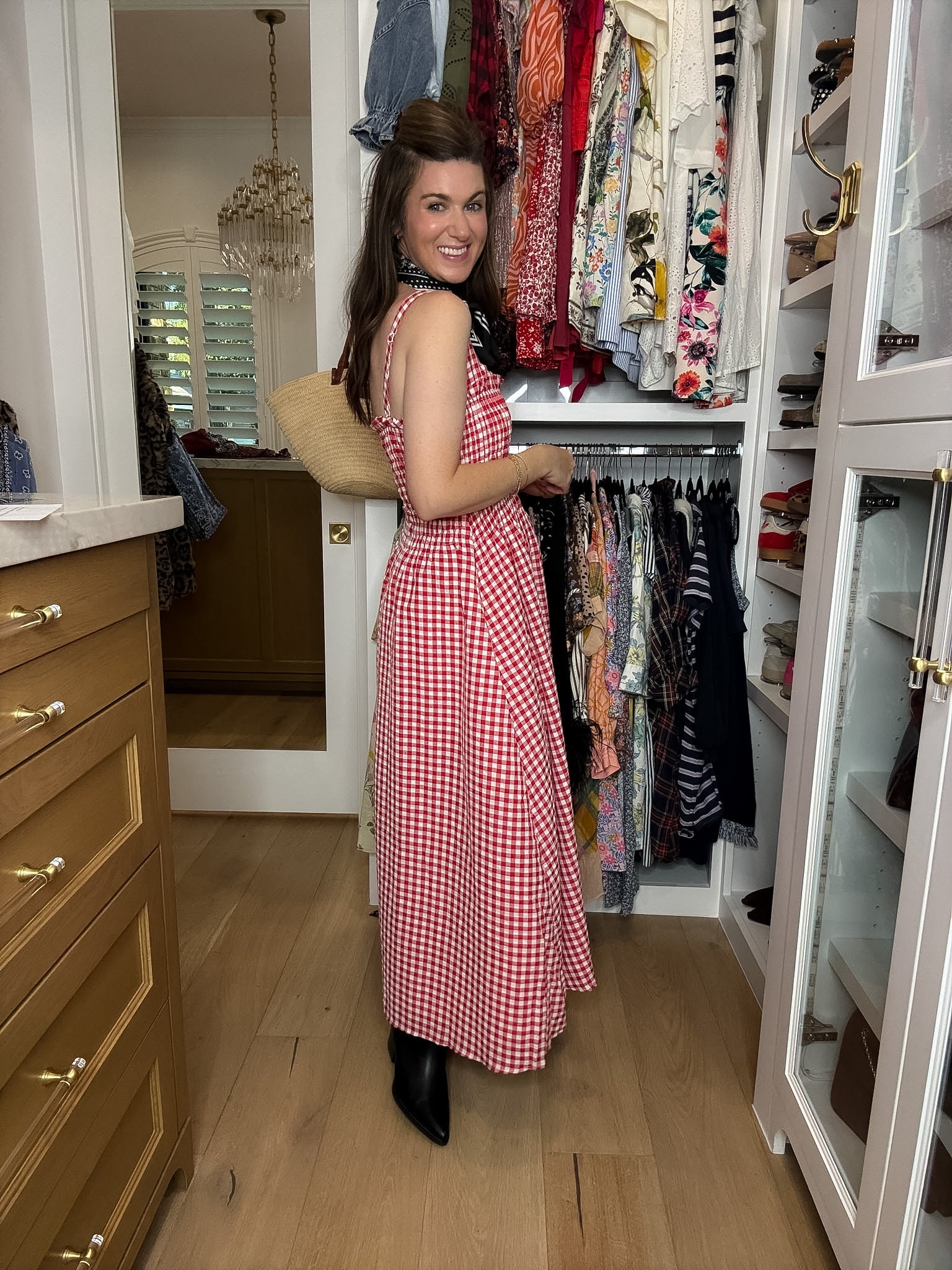 Sweet Tradition Gingham Maxi Dress