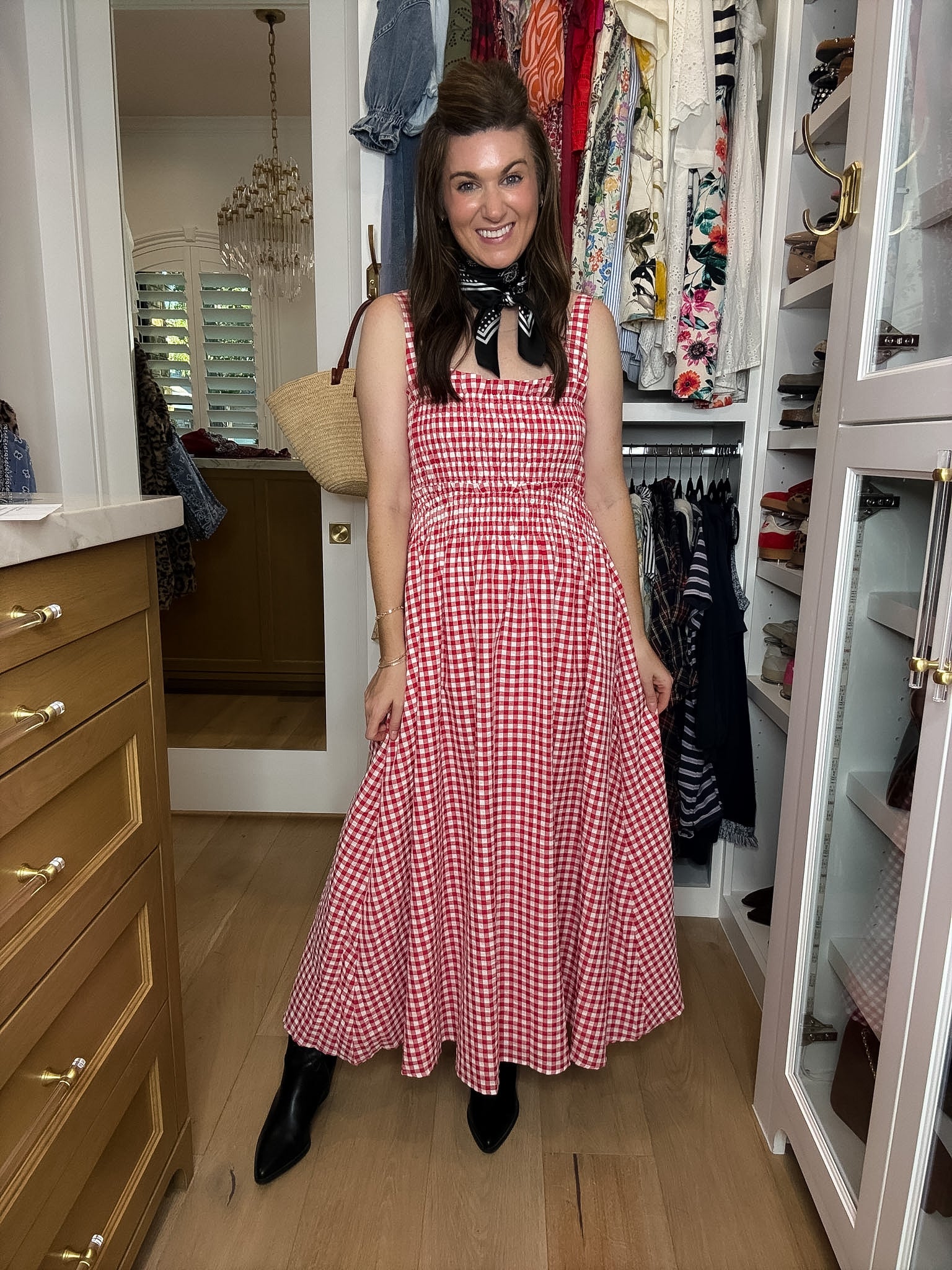 Sweet Tradition Gingham Maxi Dress