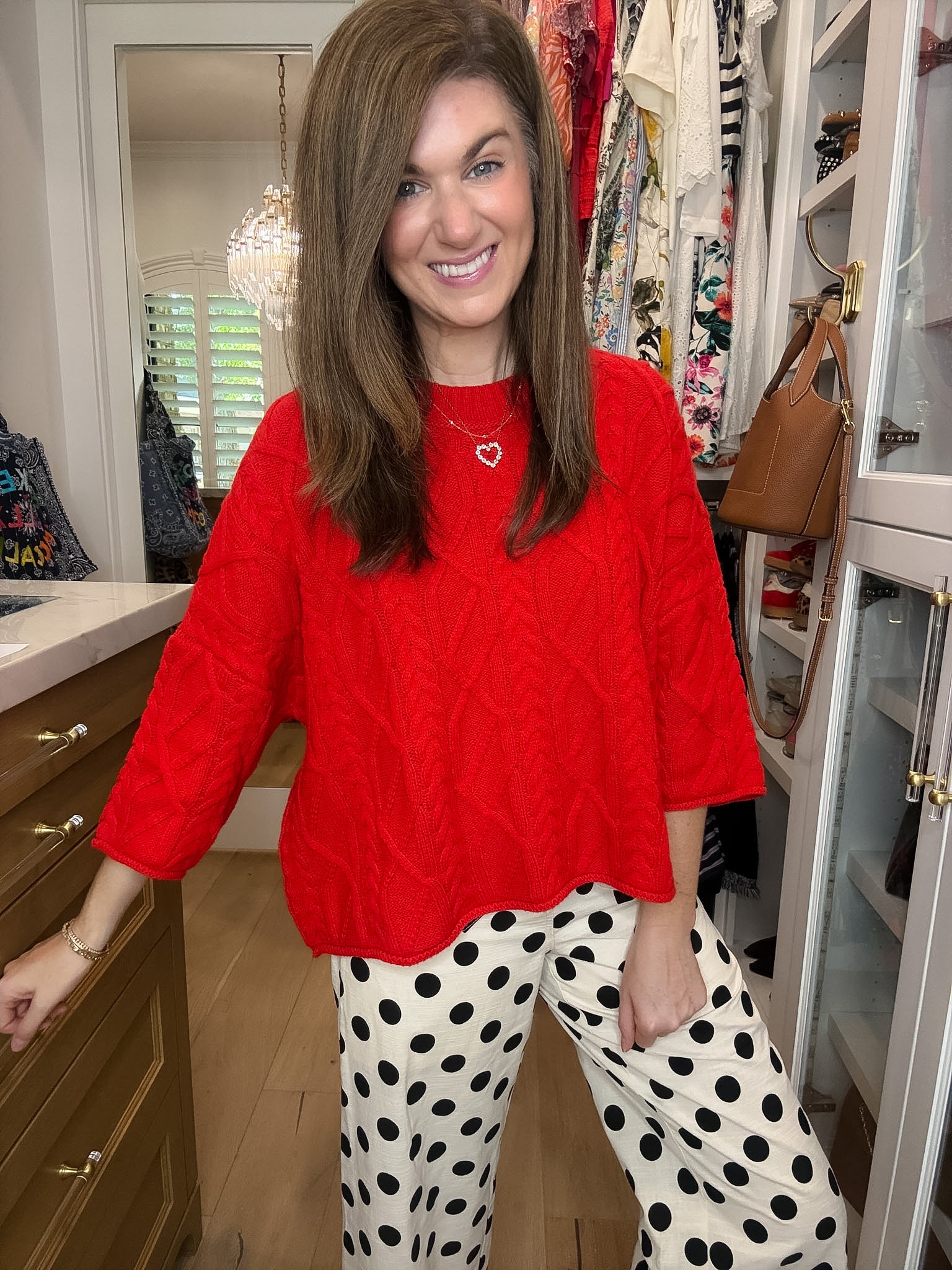 Forever Favorite Cable Knit Sweater in Red