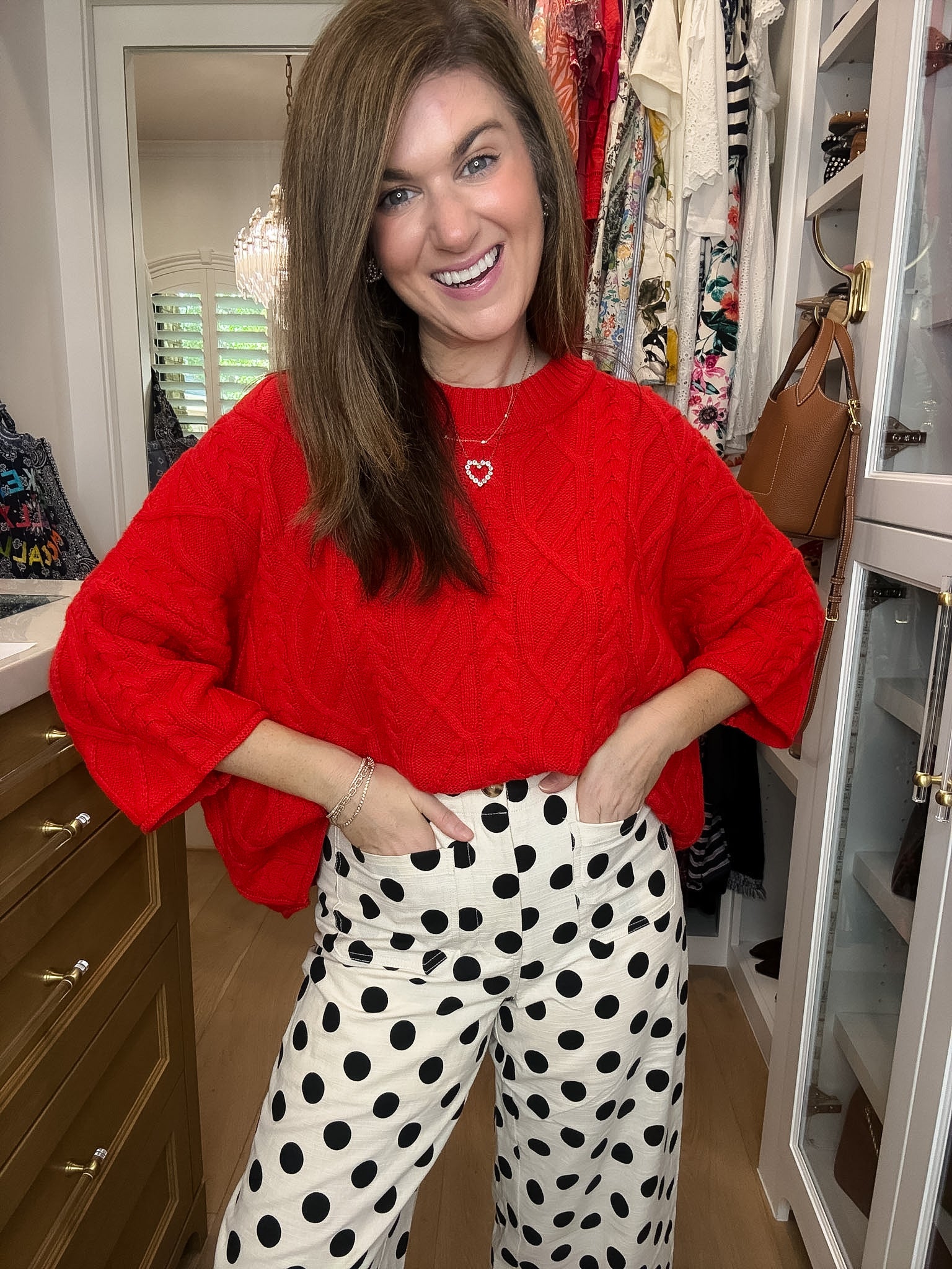 Forever Favorite Cable Knit Sweater in Red