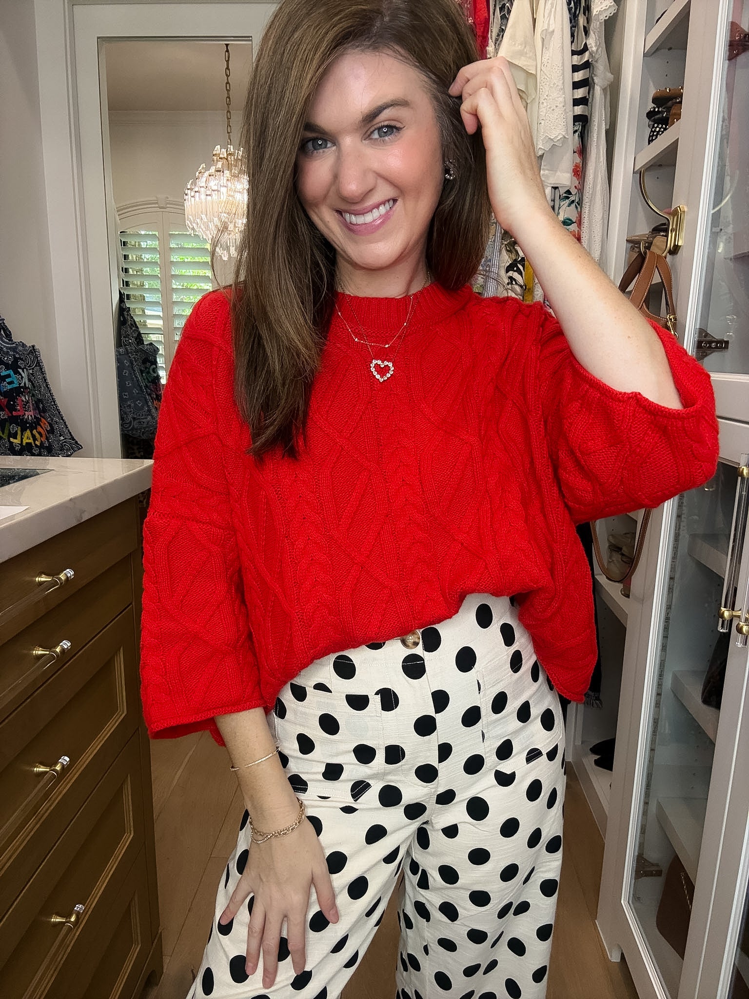 Forever Favorite Cable Knit Sweater in Red