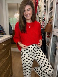 Forever Favorite Cable Knit Sweater in Red