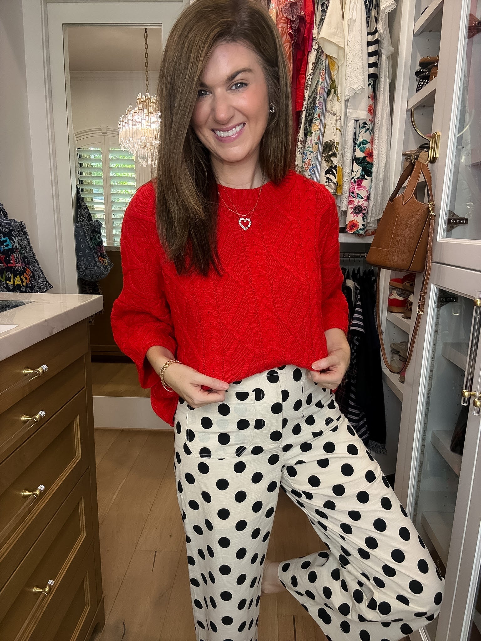 Forever Favorite Cable Knit Sweater in Red