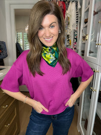 Perfectly Put Together Sweater in Magenta