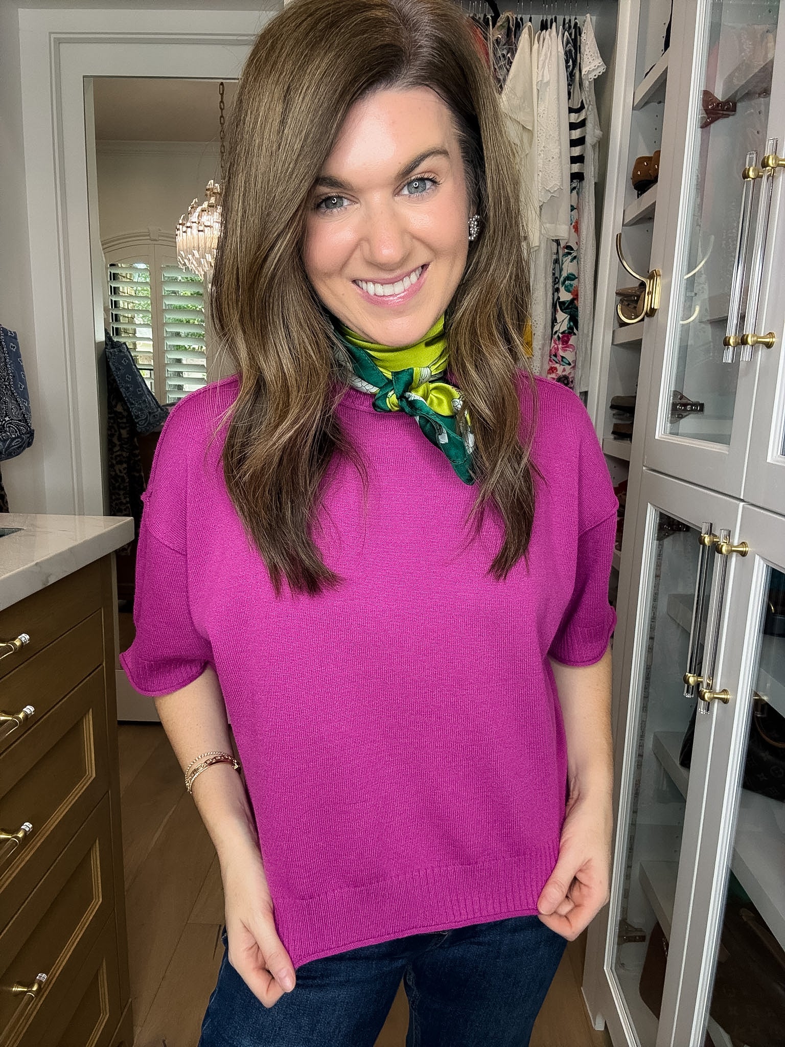 Perfectly Put Together Sweater in Magenta
