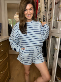 The Leisure Club Striped Set