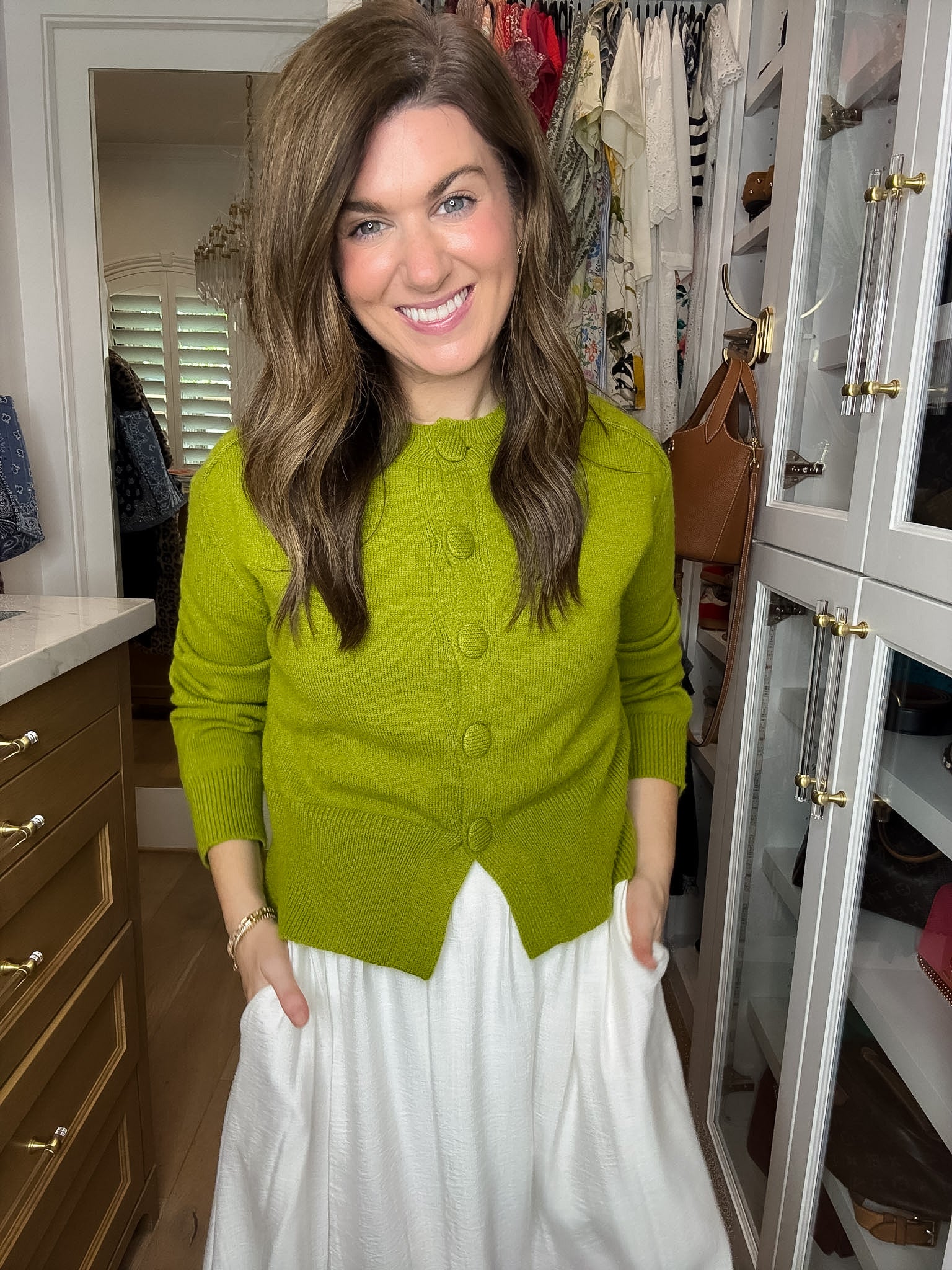 Chic Happens Cardigan in Chartreuse