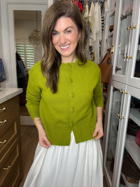 Chic Happens Cardigan in Chartreuse