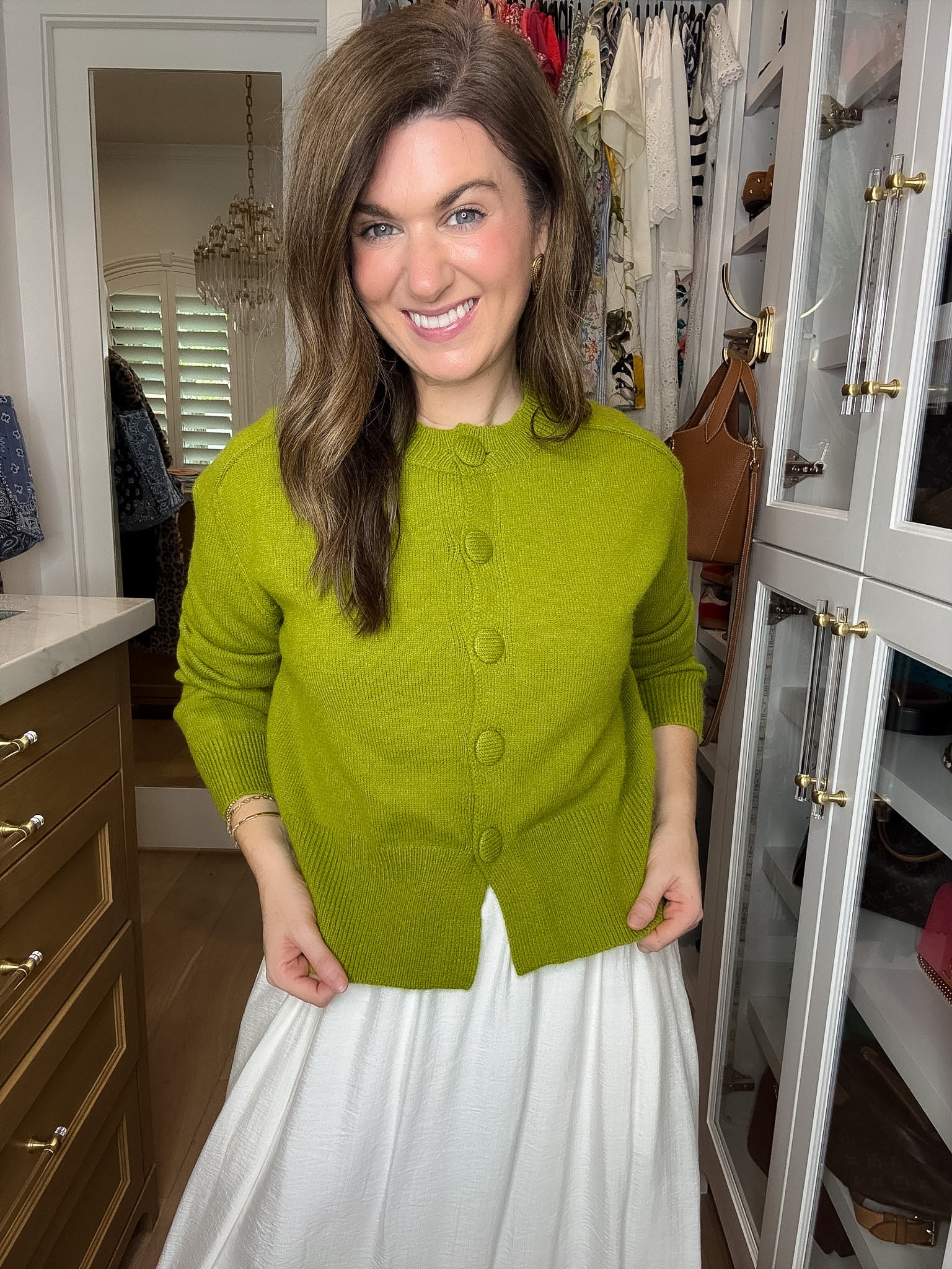 Chic Happens Cardigan in Chartreuse