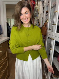 Chic Happens Cardigan in Chartreuse