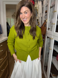 Chic Happens Cardigan in Chartreuse