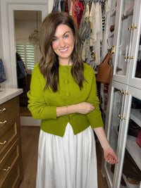 Chic Happens Cardigan in Chartreuse