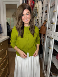 Chic Happens Cardigan in Chartreuse