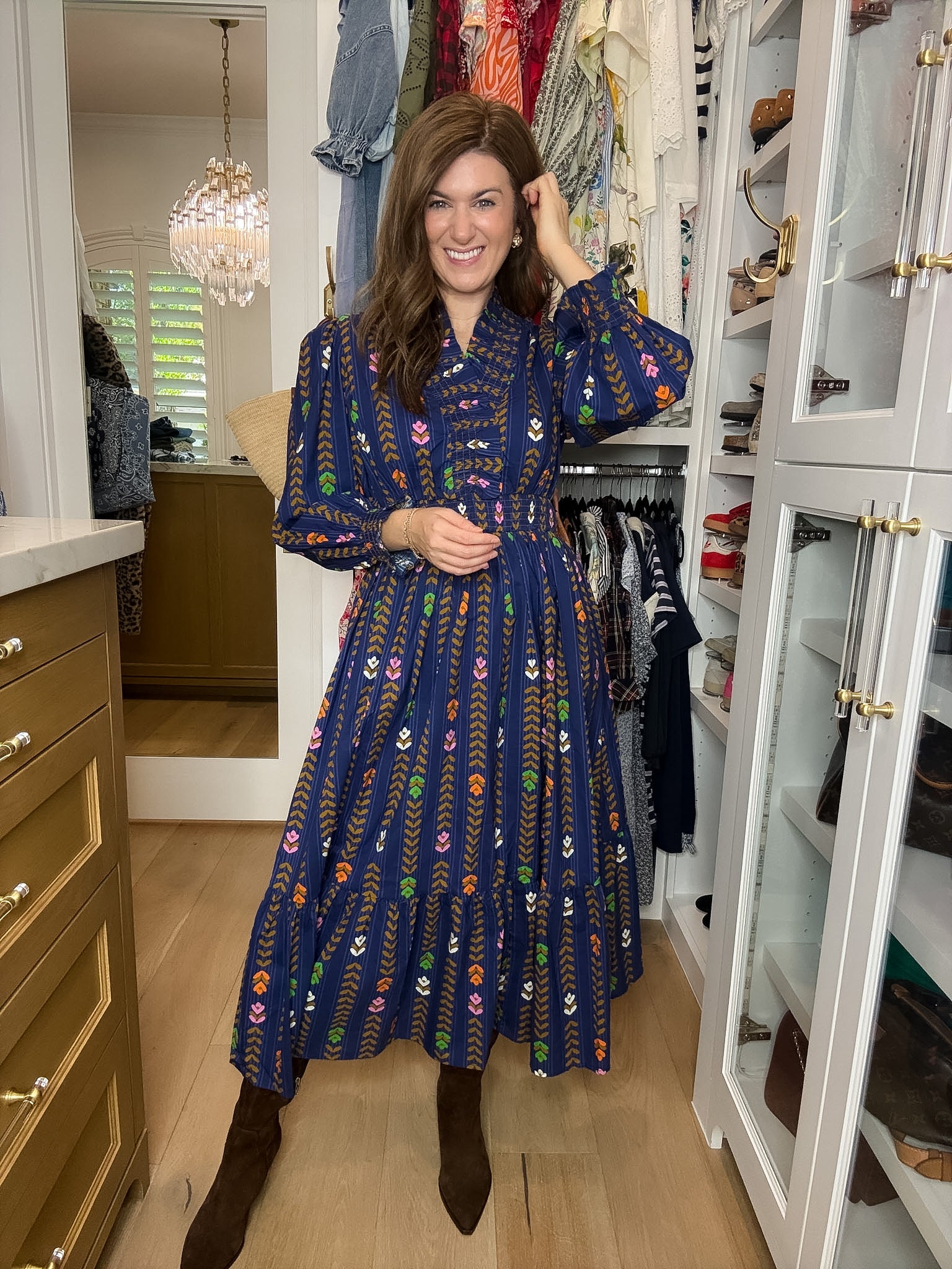 Ever After Midi Dress in Navy