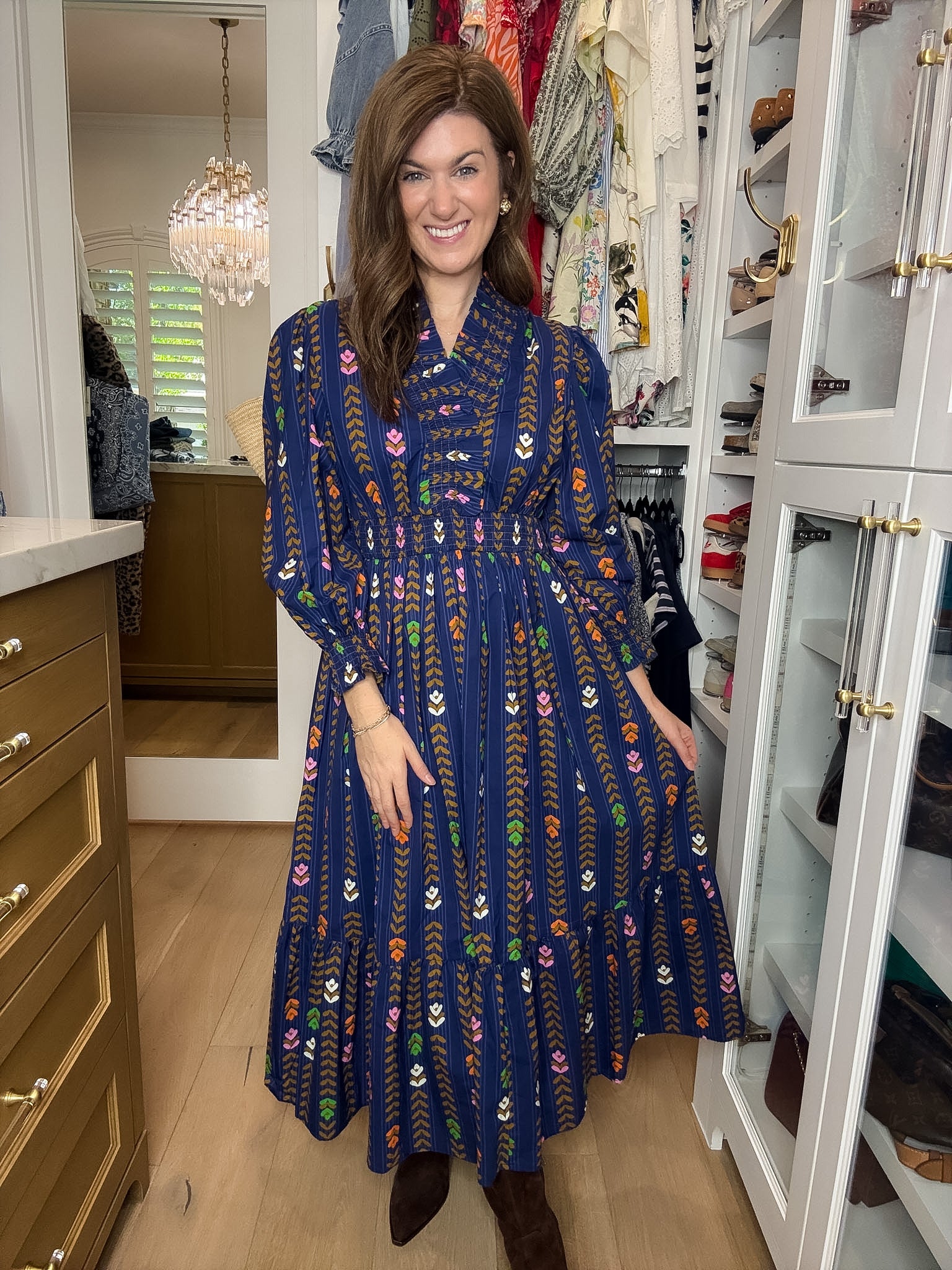 Ever After Midi Dress in Navy
