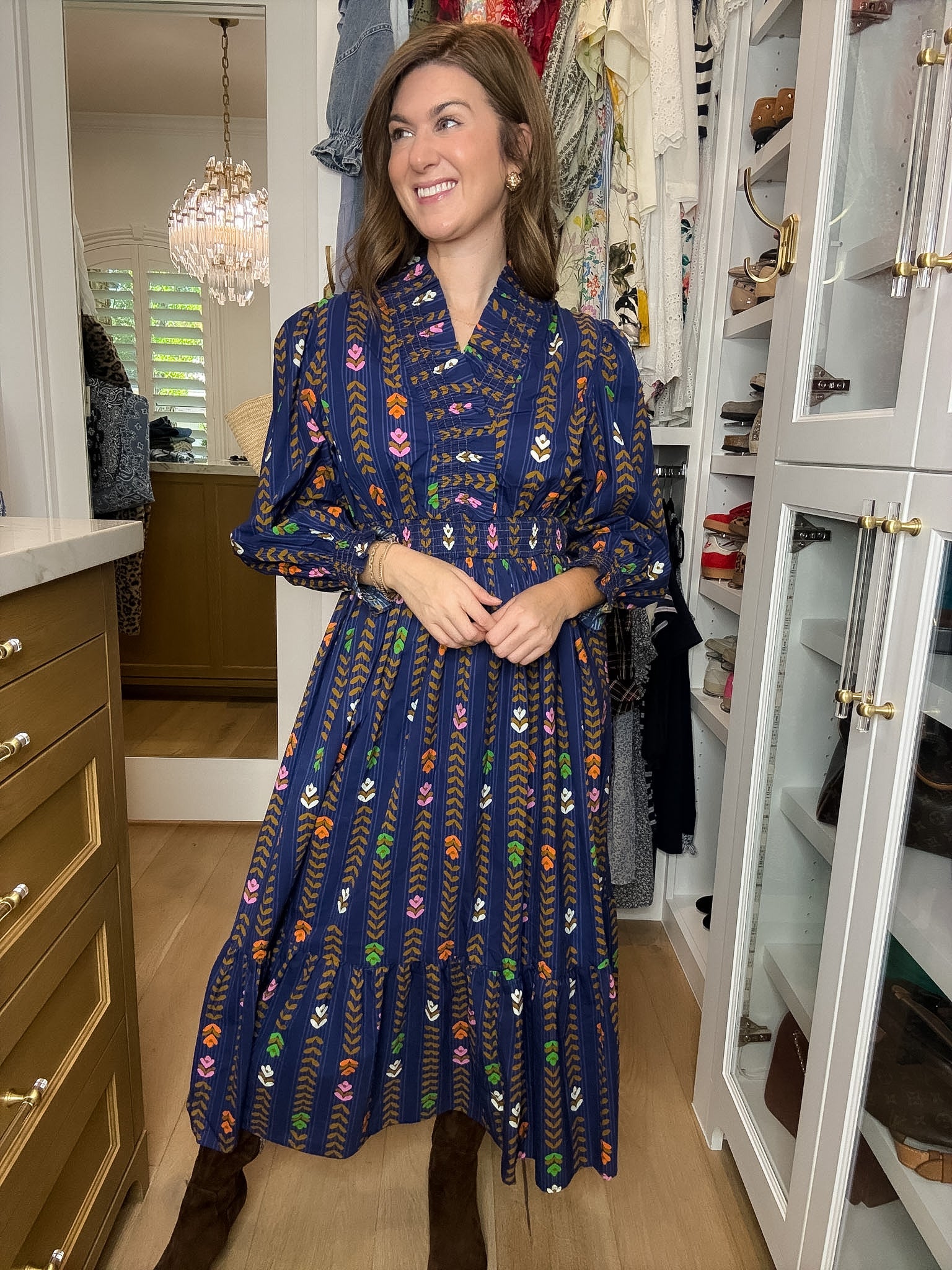 Ever After Midi Dress in Navy