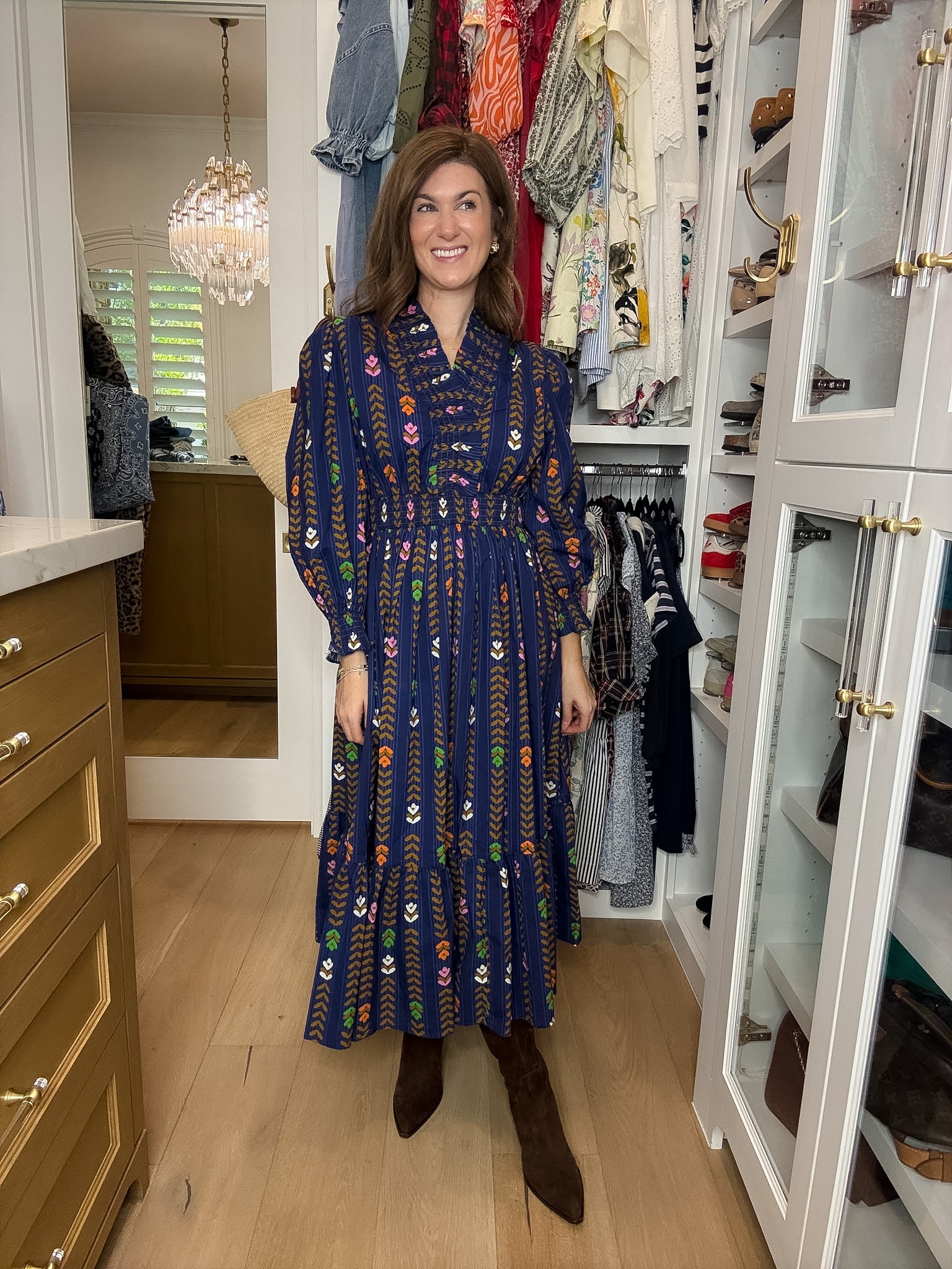 Ever After Midi Dress in Navy