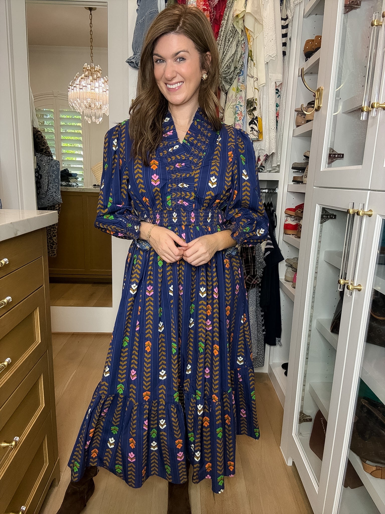 Ever After Midi Dress in Navy