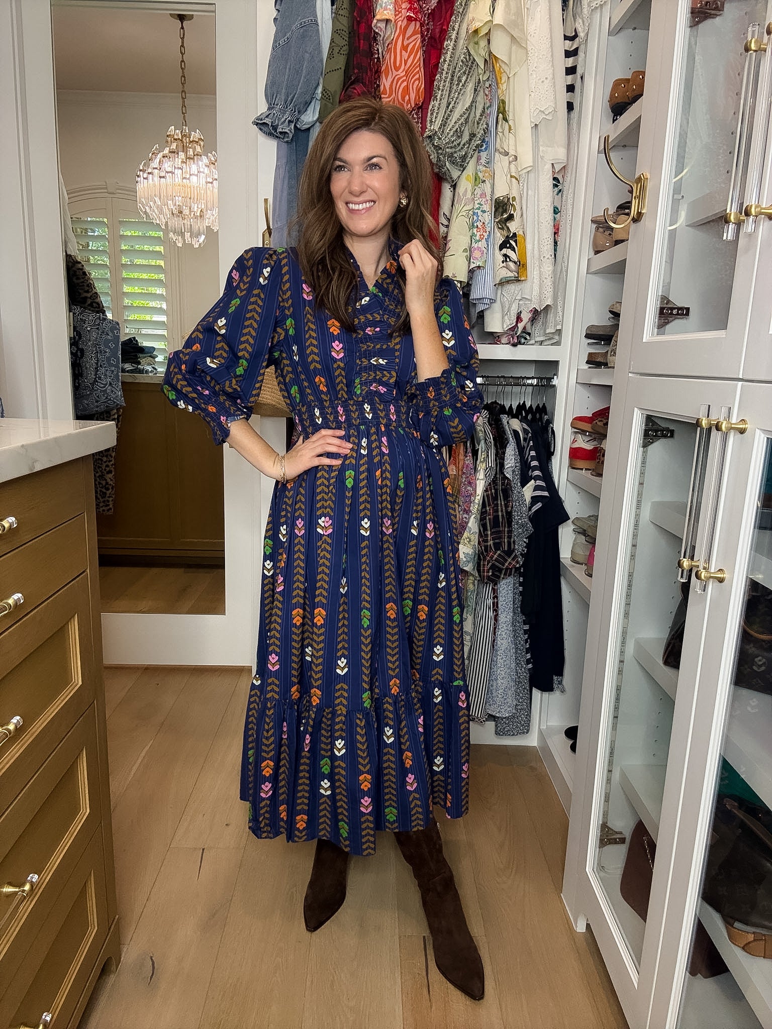 Ever After Midi Dress in Navy