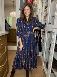 Ever After Midi Dress in Navy