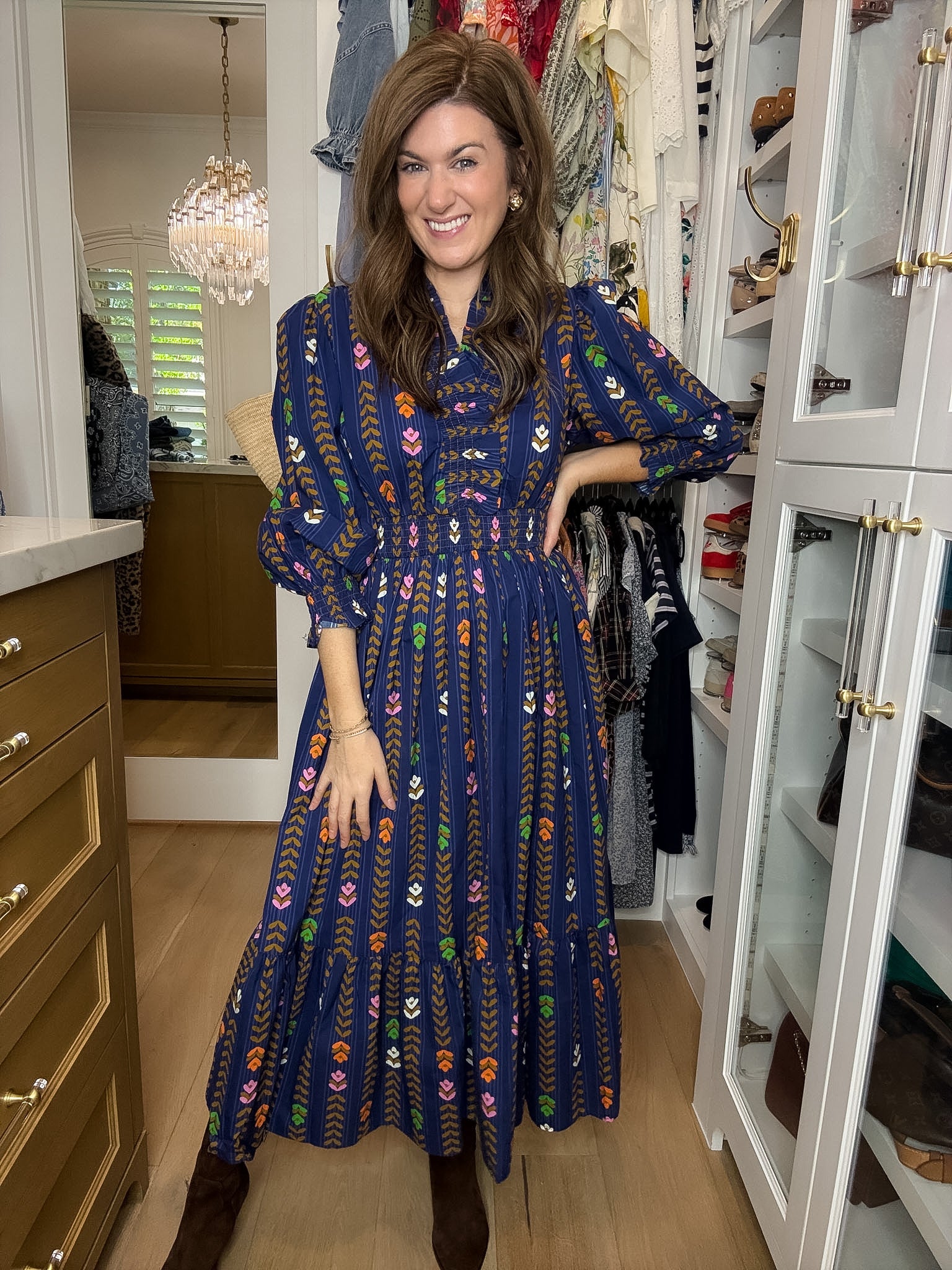 Ever After Midi Dress in Navy