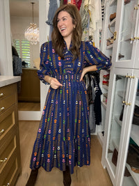 Ever After Midi Dress in Navy