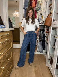 Mica City Streets High Rise Wide Leg Jogger Jeans