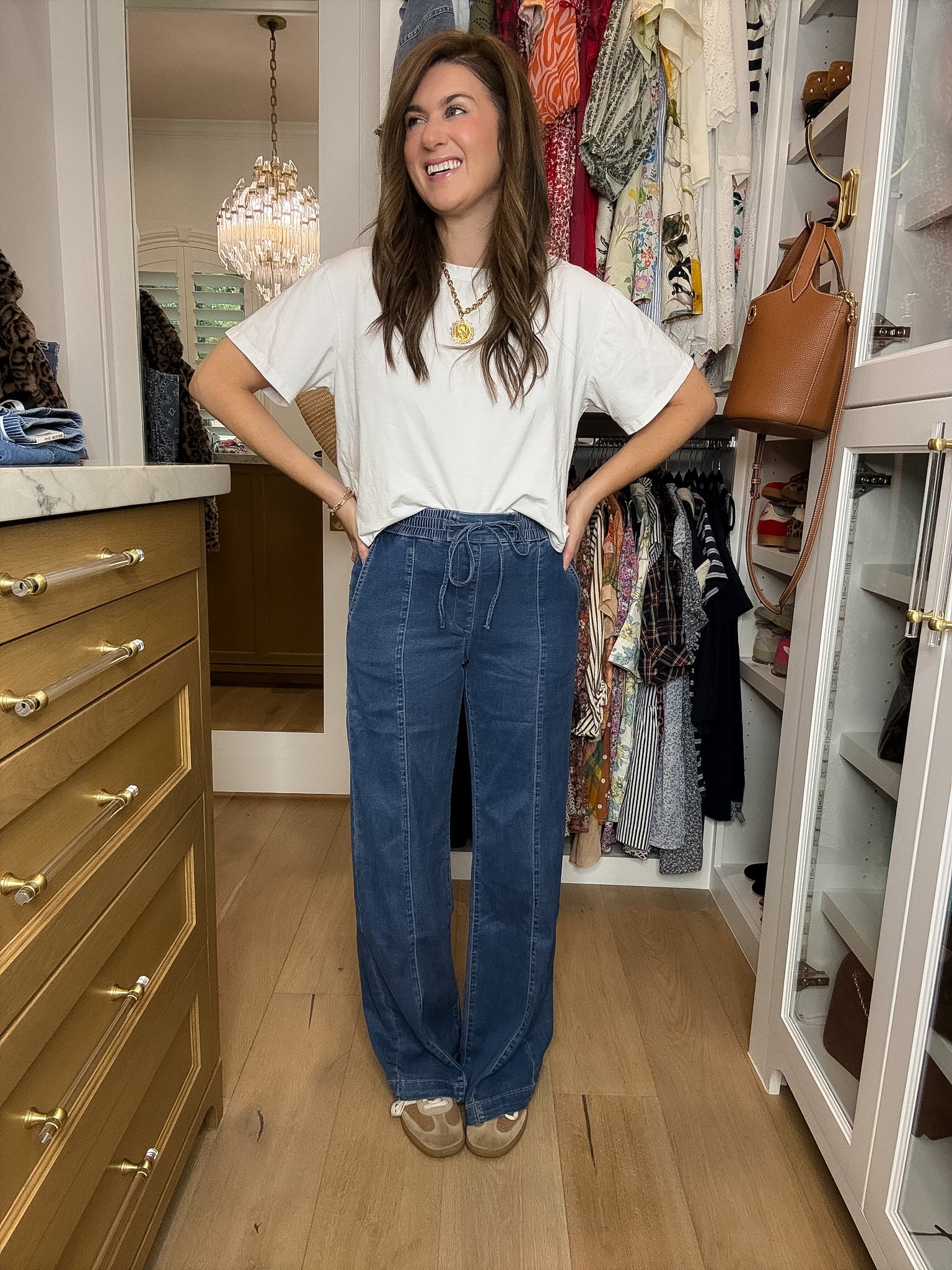 Mica City Streets High Rise Wide Leg Jogger Jeans