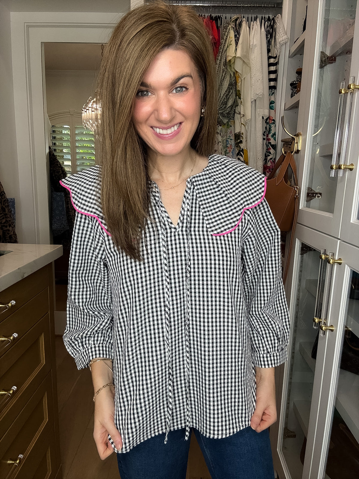Pretty in Check Gingham Top