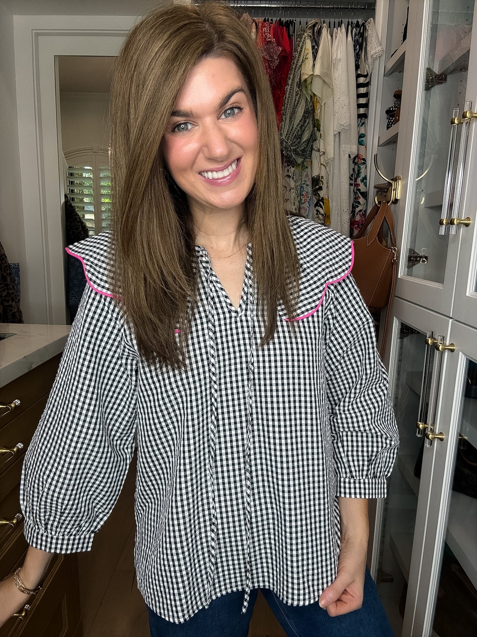 Pretty in Check Gingham Top