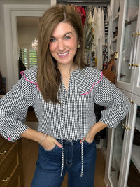 Pretty in Check Gingham Top