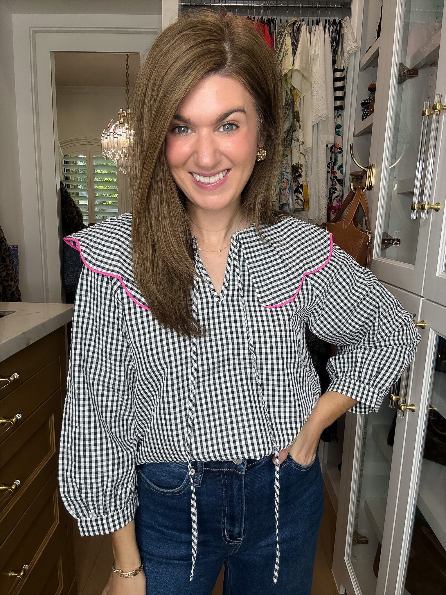 Pretty in Check Gingham Top