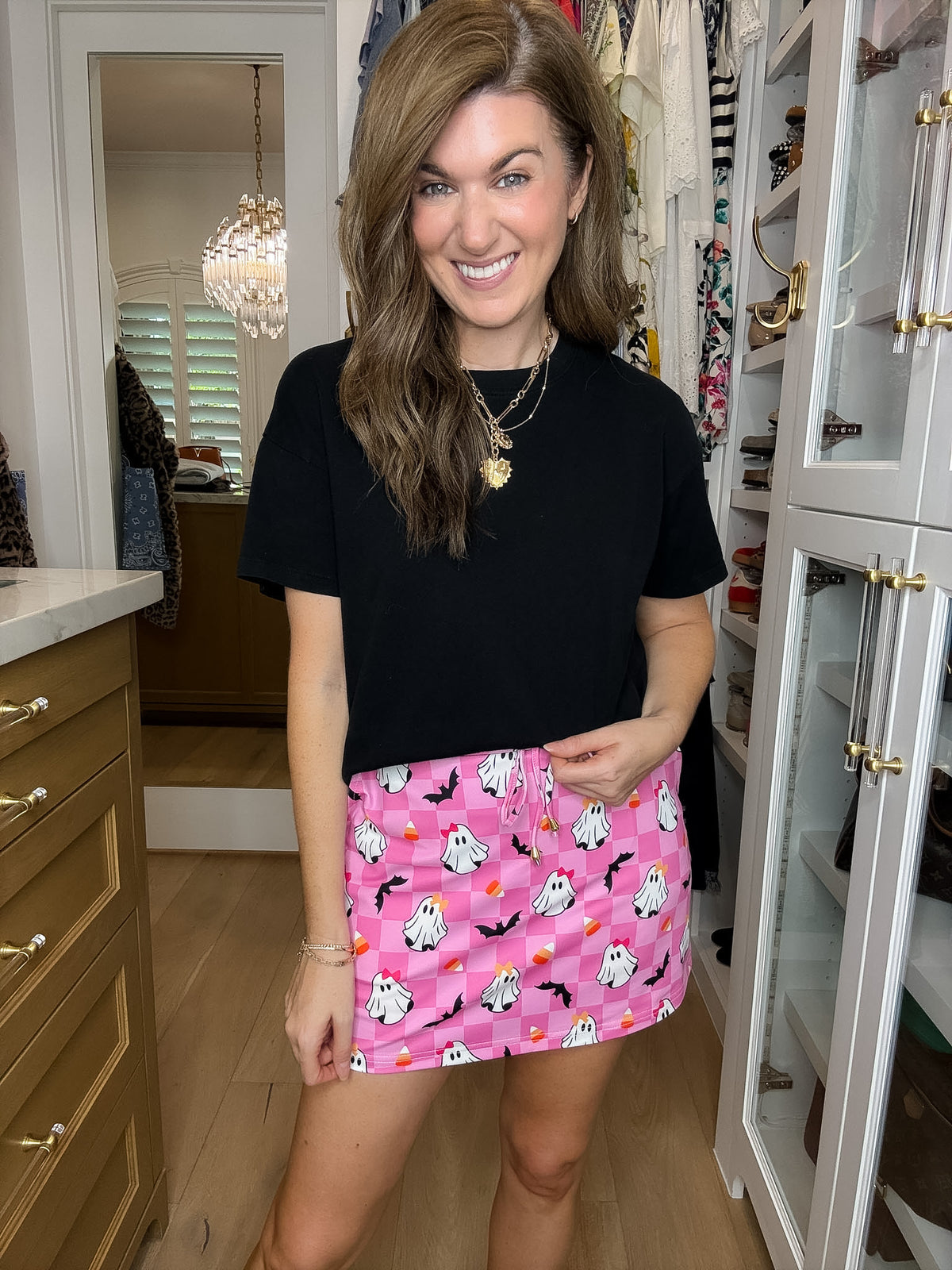 Checkered GiGi the Ghost Skort