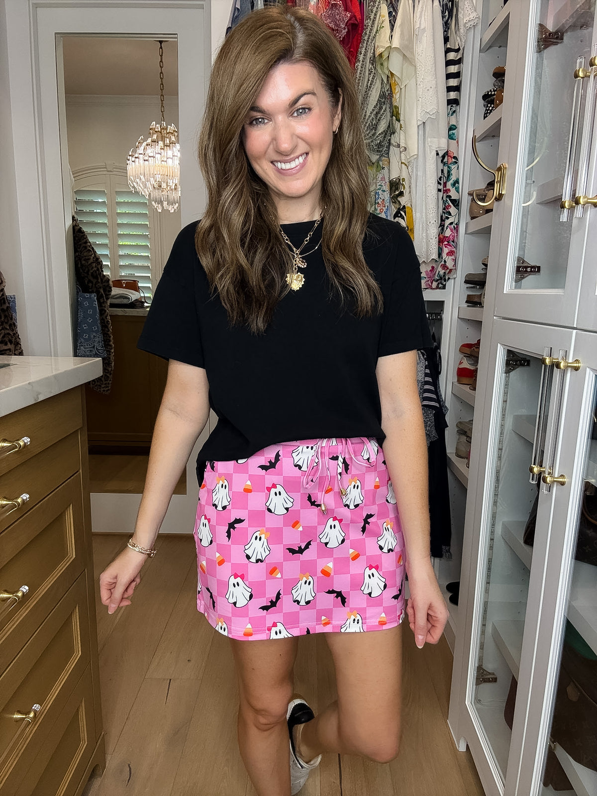 Checkered GiGi the Ghost Skort