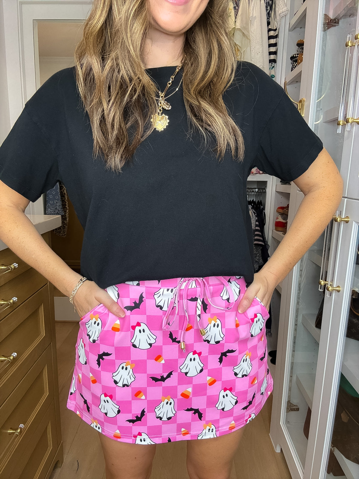 Checkered GiGi the Ghost Skort