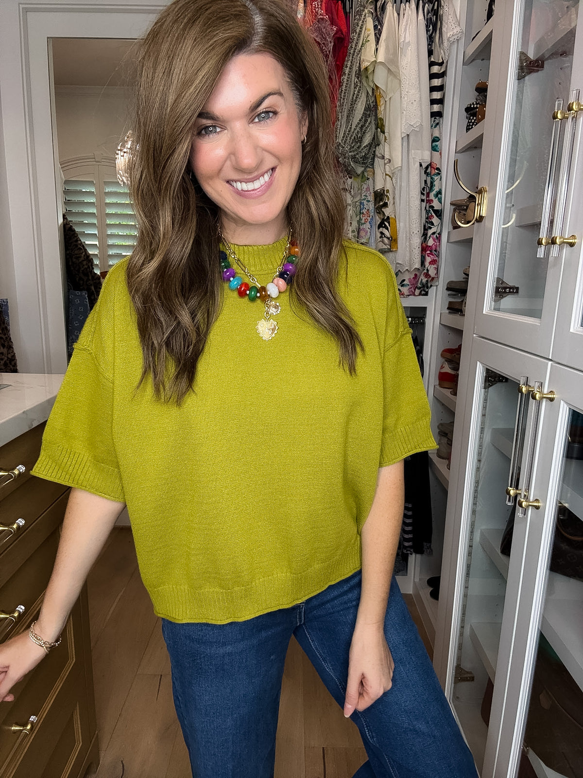 Perfectly Put Together Sweater in Chartreuse