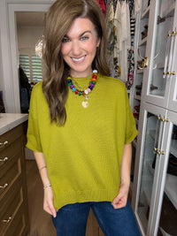 Perfectly Put Together Sweater in Chartreuse