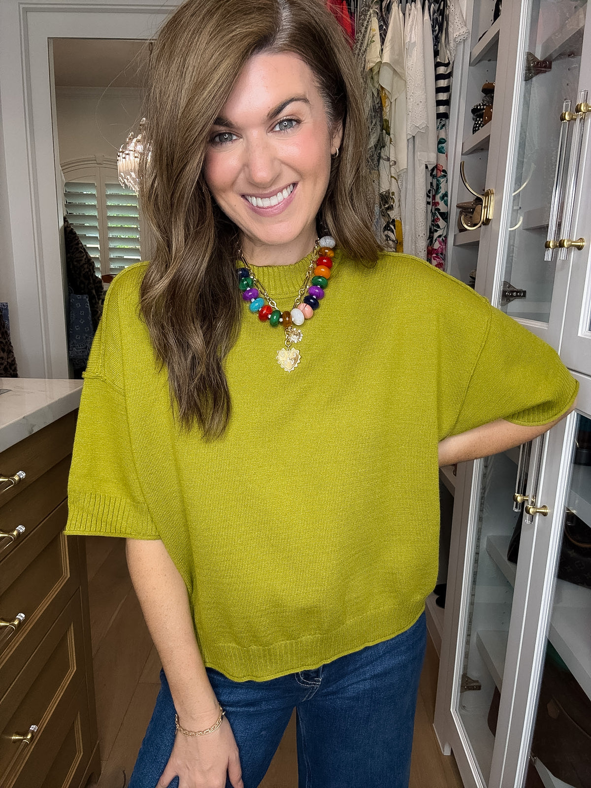 Perfectly Put Together Sweater in Chartreuse