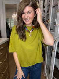 Perfectly Put Together Sweater in Chartreuse
